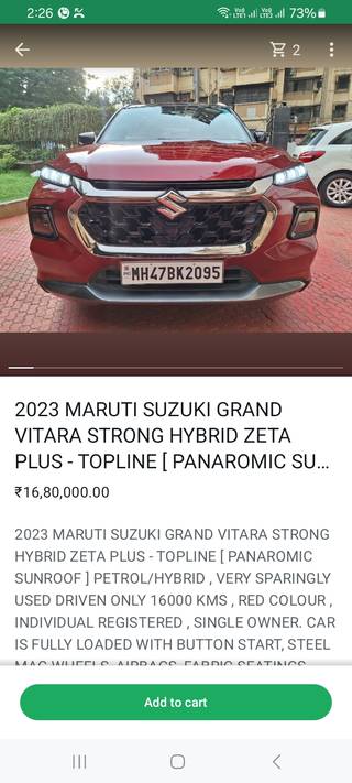 Maruti Grand Vitara Maruti Grand Vitara Zeta Plus Hybrid CVT