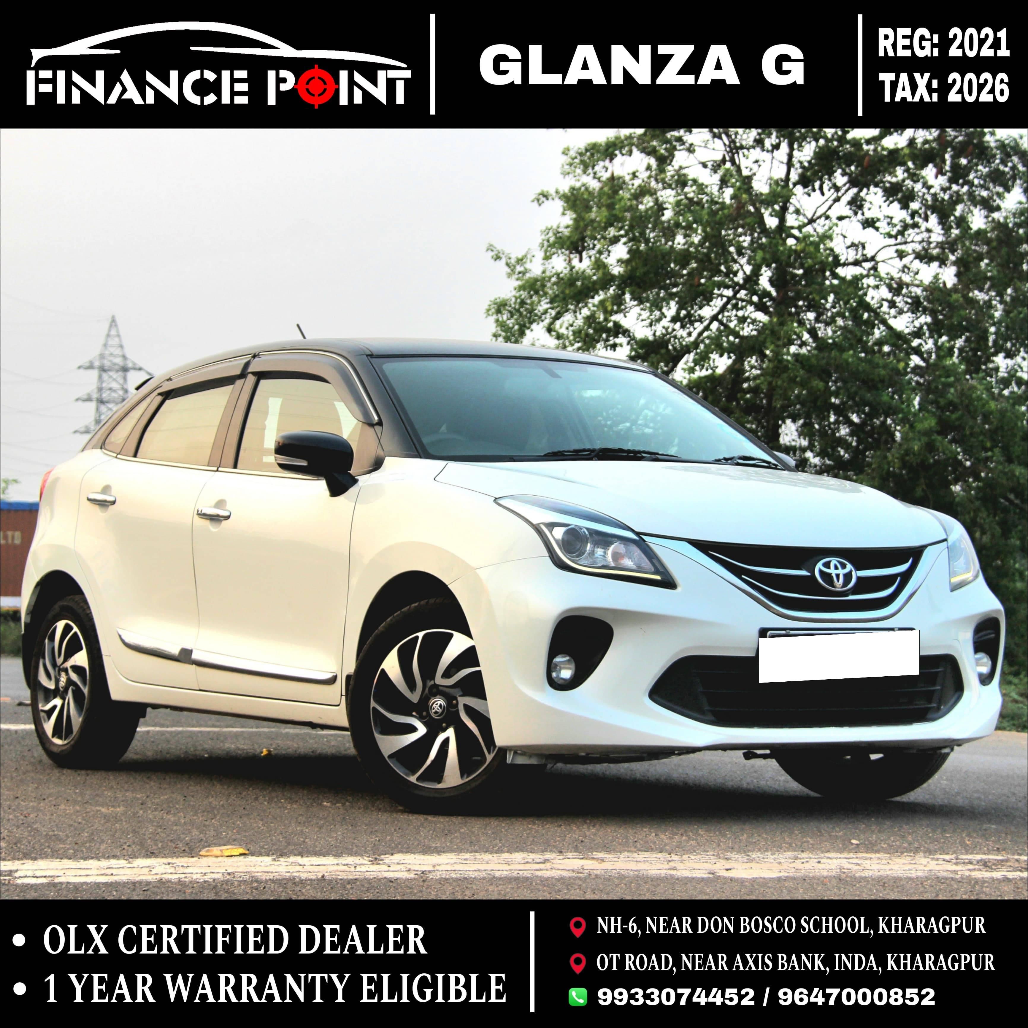 Used Toyota Glanza G Car in Kolkata, 2021 Model - Find Best Deals ...