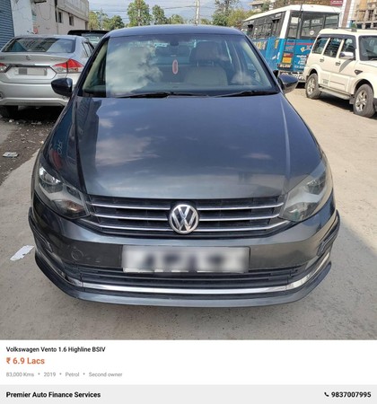 Second-hand 2019 Volkswagen Vento 1.6 Highline for sale in Dehradun