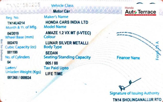 Second-hand 2019 Honda Amaze VX CVT Petrol BSIV for sale in Tiruchirappalli-22