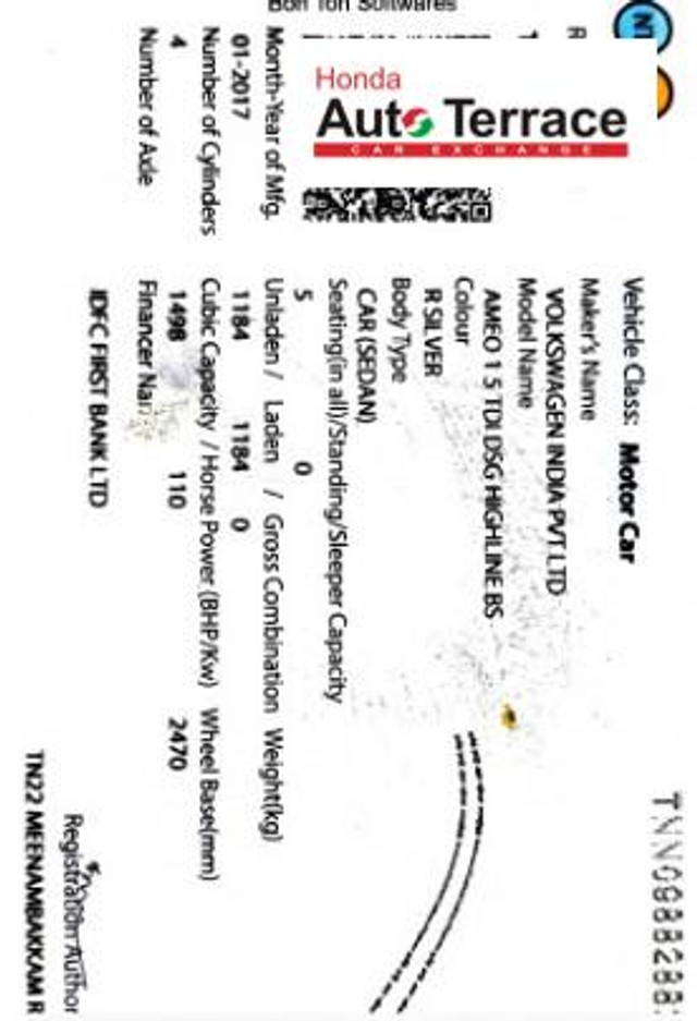 Second-hand 2017 Volkswagen Ameo 1.5 TDI Highline AT for sale in Tiruchirappalli-24