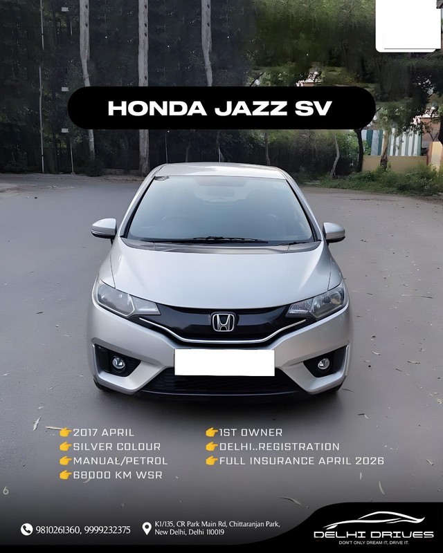 Honda Jazz 1.2 SV i VTEC Second-hand 2017 Honda Jazz 1.2 SV i VTEC for sale in New Delhi-6