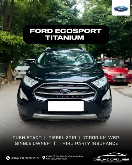 Second-hand 2019 Ford Ecosport 1.5 Diesel Titanium BSIV for sale in New Delhi
