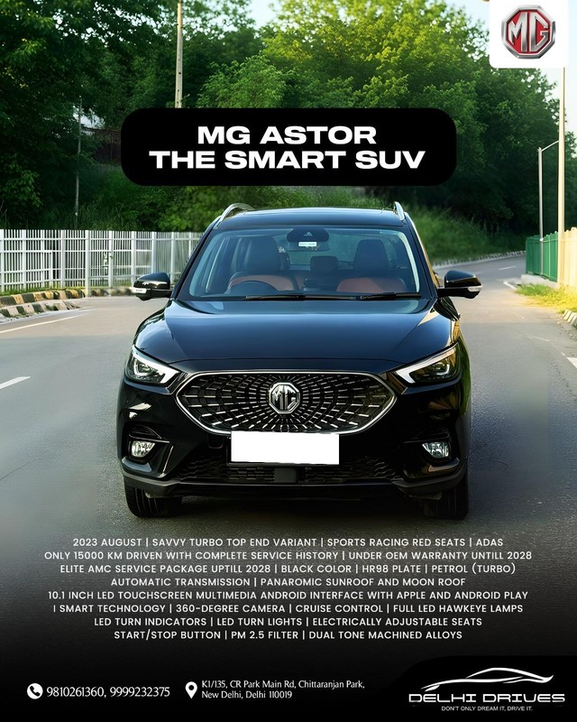 MG Astor Savvy CVT BSVI Second-hand 2023 MG Astor Savvy CVT BSVI for sale in New Delhi-0