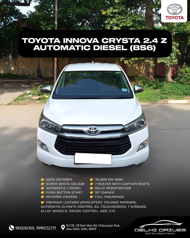 Second-hand 2020 Toyota Innova Crysta 2.4 ZX AT for sale in New Delhi-0