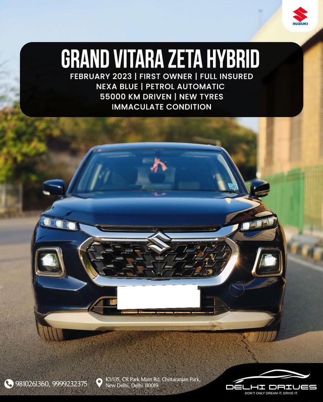 Maruti Suzuki Grand Vitara Zeta AT Second-hand 2023 Maruti Suzuki Grand Vitara Zeta AT for sale in New Delhi