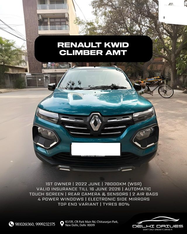 Renault KWID CLIMBER AMT BSVI Second-hand 2022 Renault KWID CLIMBER AMT BSVI for sale in New Delhi