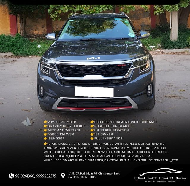Kia Seltos GTX Plus Second-hand 2021 Kia Seltos GTX Plus for sale in New Delhi