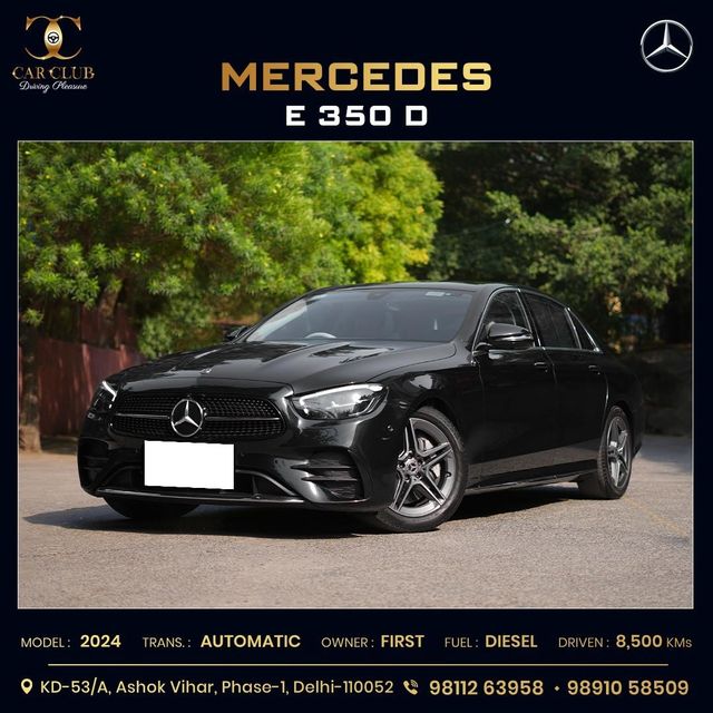 Mercedes-Benz E-Class Elite E 350d Second-hand 2024 Mercedes-Benz E-Class Elite E 350d for sale in New Delhi