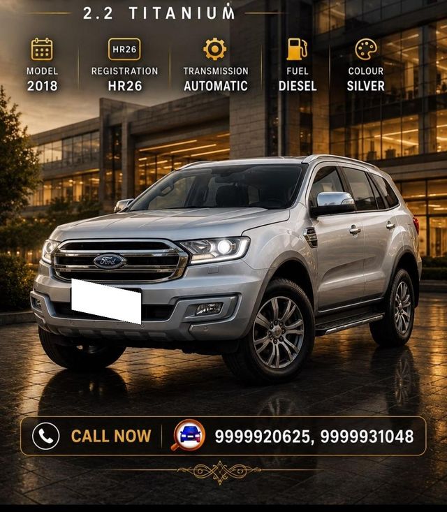 Ford Endeavour 2.2 Titanium AT 4X2 Second-hand 2018 Ford Endeavour 2.2 Titanium AT 4X2 for sale in Gurgaon