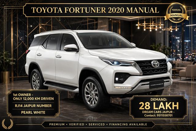 Toyota Fortuner 2.8 2WD MT Second-hand 2020 Toyota Fortuner 2.8 2WD MT for sale in Jaipur