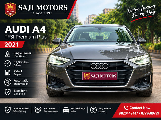 Audi A4 Premium Plus Second-hand 2021 Audi A4 Premium Plus for sale in Mumbai