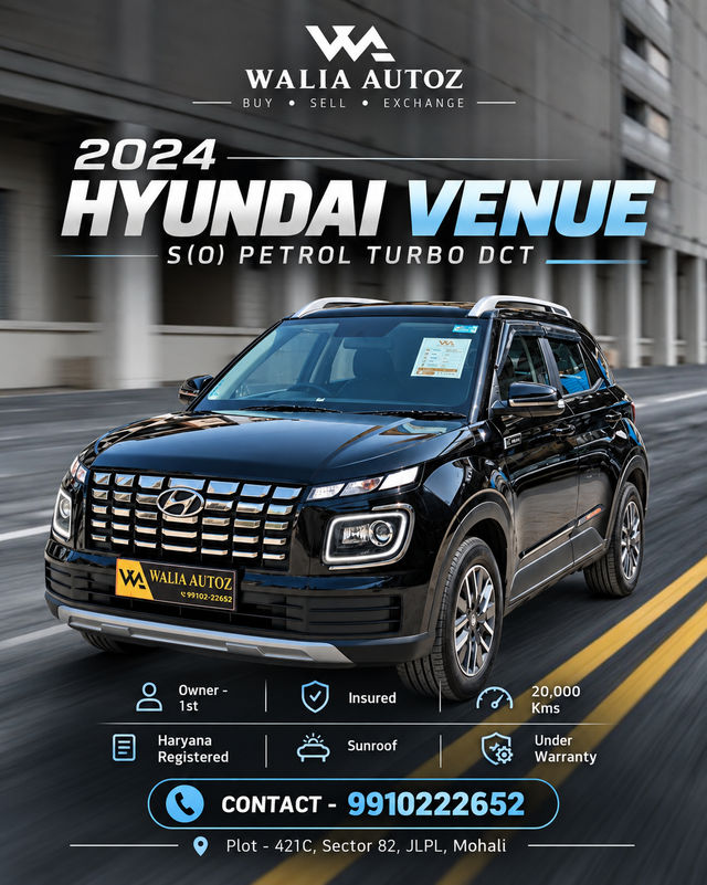Hyundai Venue S Opt Turbo DCT Second-hand 2024 Hyundai Venue S Opt Turbo DCT for sale in Chandigarh
