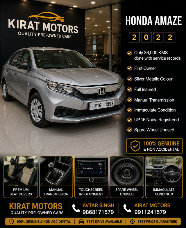 Honda Amaze 2nd Gen E BSVI Second-hand 2022 Honda Amaze 2nd Gen E BSVI for sale in New Delhi
