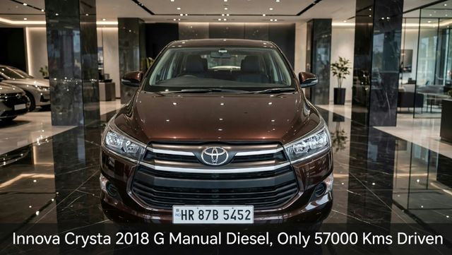 Toyota Innova Crysta 2.4 G MT 8S BSIV Second-hand 2018 Toyota Innova Crysta 2.4 G MT 8S BSIV for sale in Faridabad