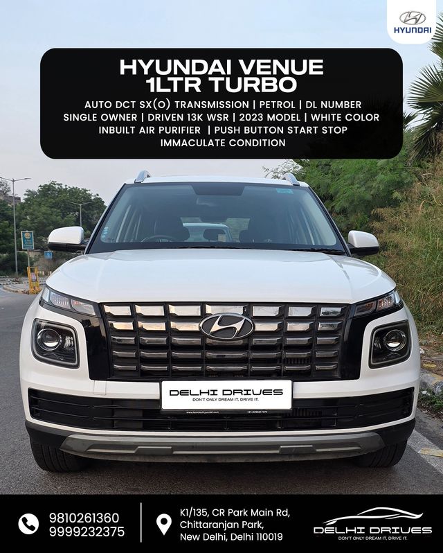 Hyundai Venue एसएक्स Opt टर्बो DCT Second-hand 2023 Hyundai Venue एसएक्स Opt टर्बो DCT for sale in New Delhi