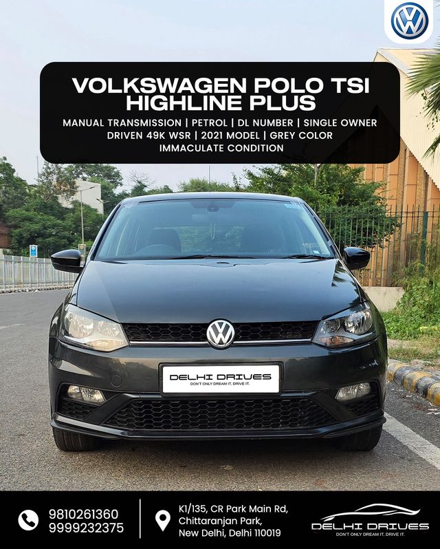Volkswagen Polo 1.0 TSI Highline Plus Second-hand 2021 Volkswagen Polo 1.0 TSI Highline Plus for sale in New Delhi